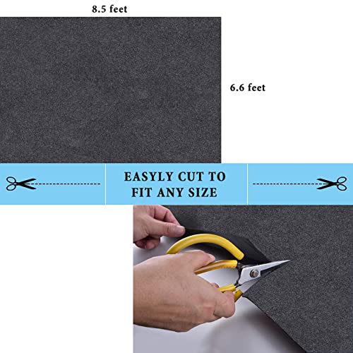 Garage Floor Matting 6.6x8.5 Feet Oil Absorbent Large Rubber Mat Waterproof Rubber Backing Layer Golf Cart Garage Mat Protects Floor from Spills Stains Oil Drip Pan for Under Car (6.6x8.5 Feet)