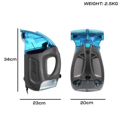 Hausmeister Hydroflex Carpet Cleaner Machine, Upholstery Cleaner Machine for Couch, Car Seats & Pet Stains, 500W Powerful Handheld Deep Cleaner with 3 Brush Heads (Machine + 0 solution) - size: Machine + 0 solution