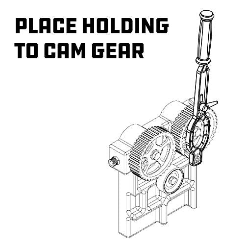 Powerbuilt Universal Timing Gear Holder Tool Kit, Tools to Remove and Replace Timing Gear Retaining Nuts, Adjustable Tooth - 647835 - style: Timing Gear