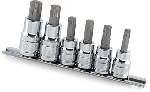 Titan 16116 Torx Bit Socket Set - 6 Piece - size: 3/8, 1/2-Inch Dr. Torx 6-Piece