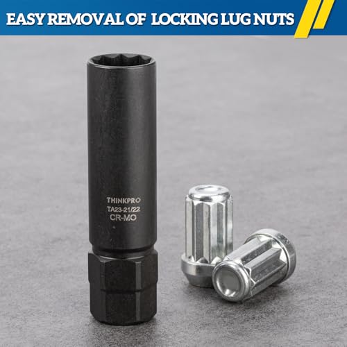 10 Spline Lug Nut Socket,TA23-21/22 10 Spline Lug Nut Key | 10 Point Wheel Lock Key Compatible with Bimecc 10-Spline Lug Nuts,21,22mm Hex Driv 10 Point Lug Nut Key - color: Ta23-21/22