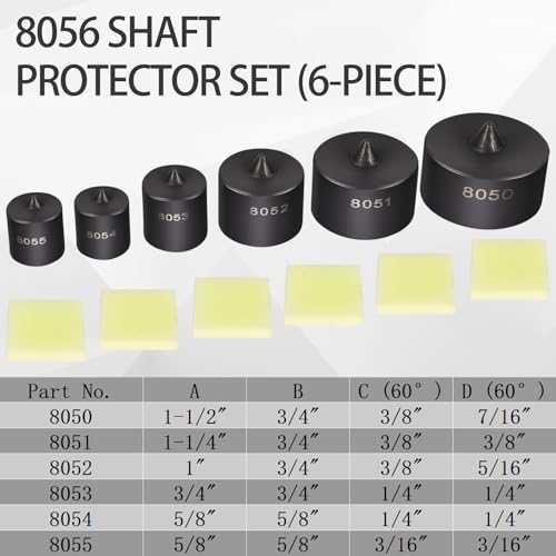 Bonbo 522 Large Gear Puller + 7393 Gear & Pulley Puller + 8056 Shaft Protector Set, 3-in-1 Master Removal Tool Kit for Timing Gears, Fan Pulleys & Harmonic Balancers, 8-Piece Heavy Duty Set