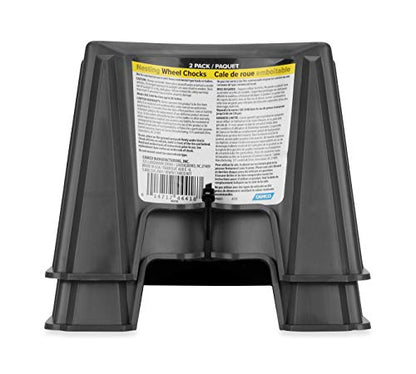Camco 1 Pack 44418 Dark Gray Wheel Chock-Pack of 2, 1 Pack - style: Nesting Wheel Chock