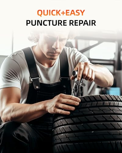 AUTOWN Flat Tire Repair Kit 68pcs 2-Pack, Tire Plug Kit to Fix Punctures | Universal Tire Repair Patch Tools with Case, Emergency Kits for Car, Motorcycle, Truck, ATV, RV, SUV, Tractor, Trailer - size: 68pcs 2-Pack