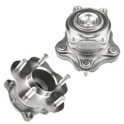 Detroit Axle - FWD 2pc Rear Wheel Bearing Hubs for 2009-2014 Nissan Murano, 2011-2017 Quest, 5 Lugs w/ABS, Wheel Bearing and Hubs Assembly Replacement - style: 512407x2/Pair