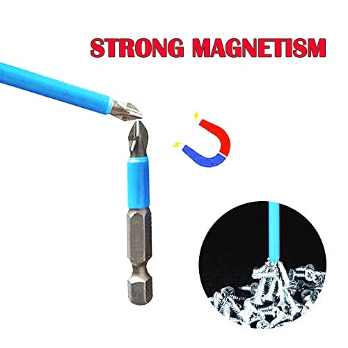 Magnetic Screwdriver Bit Set 7pcs Anti Slip Screwdriver Bits Set 1/4 Inch Hex Shank S2 Steel Phillips Cross Slot PH2 Screwdriver Bits Mixed Length(25MM/50MM/65MM/70MM/90MM/127MM/150MM) - color: Ph2-mixed Length(7 Pcs)
