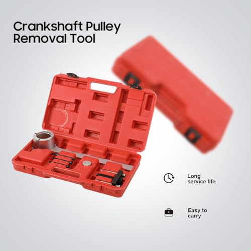 Crankshaft Pulley Removal Install Tools Universal Crank Puller Installer Hold Tool Set Compatible with Jaguar L-and RoverV8 Engine 3.2-4.4L Engine 3.2-4.4 L
