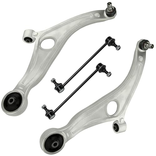 Detroit Axle - 4pc Front End Control Arms Kit for 12-15 Hyundai Sonata, 15-17 Azera, 12-16 Kia Optima, 2 Lower Control Arms w/Ball Joint 2 Sway Bars 2012 2013 2014 2015 2016 Replacement - size: 4CS48197/4PC