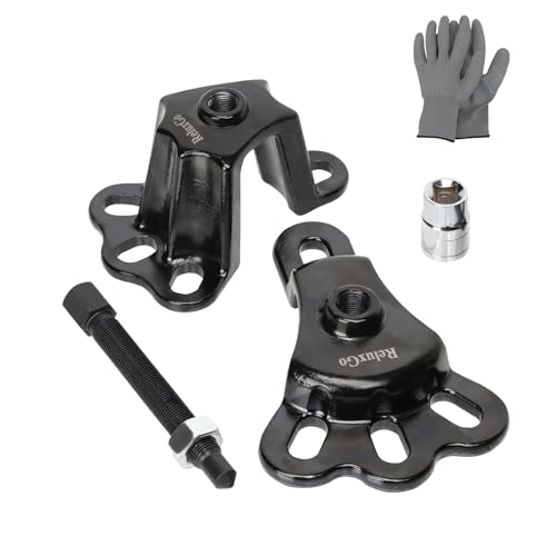ReluxGo Front Wheel Hub Puller Bearing Removal Tool for 3-3/4 to 4-1/2 Inch IDs, Rear Axle Puller Set for 4-1/2 to 5-1/2 Inch IDs, Flange Type Axle Remover Tool with 5/8 inch x 18 Forcing Bolt