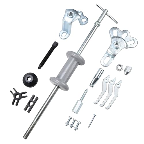 8MILELAKE 9 Way Slide Hammer Puller Axle Front Rear Wheel Bearing Dent Hub Gear Puller Remover Set
