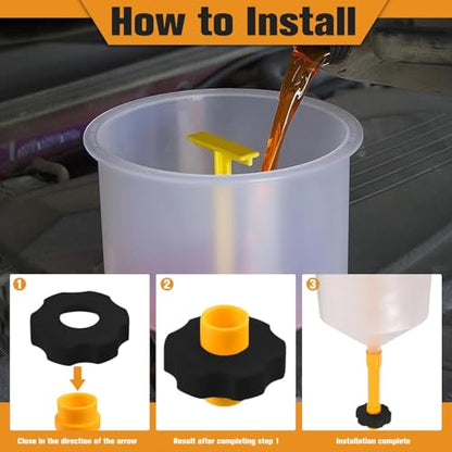 15-Piece No-Spill Coolant Funnel Kit with Adapters and Extensions, Universal Radiator Burping Funnel, Fitment for Automotive Cooling System, Used for Most Vehicles
