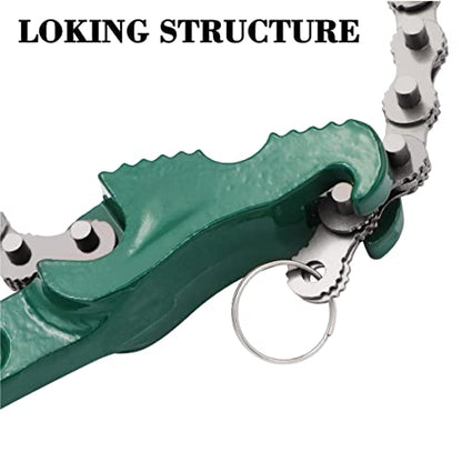 Jeemiter Heavy Duty Ratcheting Chain Wrench, 12 Inches Automotive Oil Fuel Filter Chain Wrench fits 1.5" to 6" Diameter Pliers Adjustable Removal Remover Tool - size: 12 Inch