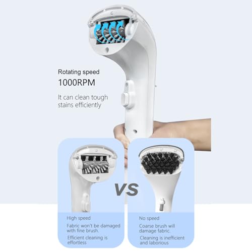 Commercial Carpet Cleaning Machine, 1000W 110V 40L/11Gal Professional Commercial 3 in 1 Carpet Spraying Floor Brush Cleaner Extractor Vacuum Washing Machine Portable Carpet Cleaner (White 40oz)