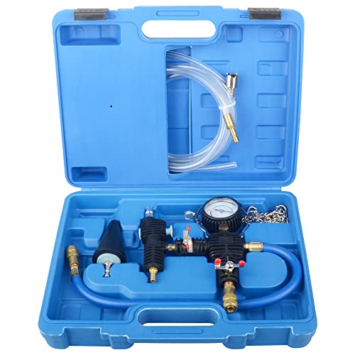 DAYUAN Radiator Cooling System Vacuum Purge Coolant Refill Tool Kit | Professional Radiator Adapter, Fast Coolant Refill, Eliminates Air Pockets, Fits Most Cars SUVs Vans & Trucks, Blue Case - color: Blue