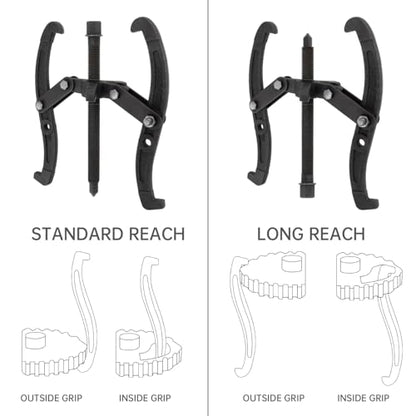 ChgImposs 10 Inch 2 Jaw / 3 Jaw Gear Puller, Multifunction Standard Carbon Steel Bearing Puller with 4 Single Hole Claw Pullers for Car/Mechanical Repairing - size: 10 Inch
