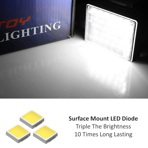iJDMTOY Super Bright Xenon White 30-SMD Full LED Under Hood Light w/ 5ft Plug-N-Play Power Cord Wiring Harness Compatible With Dodge RAM, Charger; Jeep Wrangler, Grand Cherokee, etc