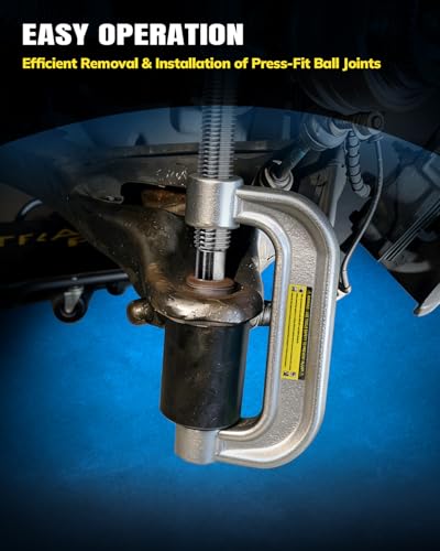 Large C-Frame Ball Joint Press Kit ,C-Frame Press for Ball Joints, U-Joints, Heavy Duty Ball Removal Tool for Most 2WD and 4WD Cars and Light Trucks, Compatible with ATV, UTV, Ford, Dodge, Jeep