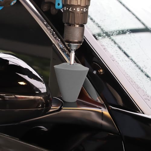 SPTA Polishing Cone, Car Wheel Hub Drill Buffing Sponge Pads Kit, Polishing Ball (T40 Light Cut & Fnish Polishing Cone) - color: T40 Light Cut & Fnish Polishing Cone