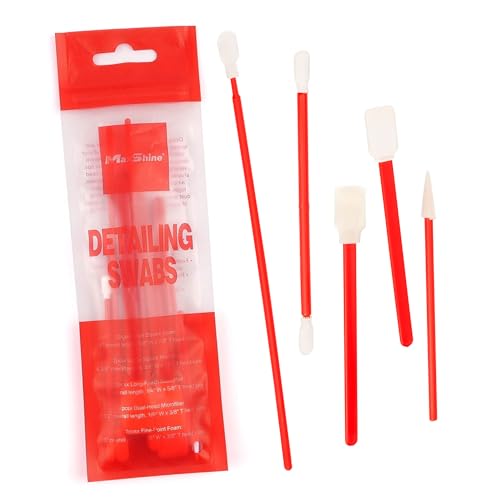 Maxshine Universal Detailing Swabs | Precision Cleaning Tools for Tight Areas, Vents, Emblems & Hard-to-Reach Spots | Lint-Free Reusable Swabs for Interior & Exterior Car Detailing - style: Pack of 1