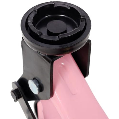 1.5 Ton Low Profile Hydraulic Racing Floor Jack, Heavy-Duty Steel/Aluminum Service Jack with Quick-Lift Pump, 5"–11.8" Lift Range, Portable Case Included, Pink