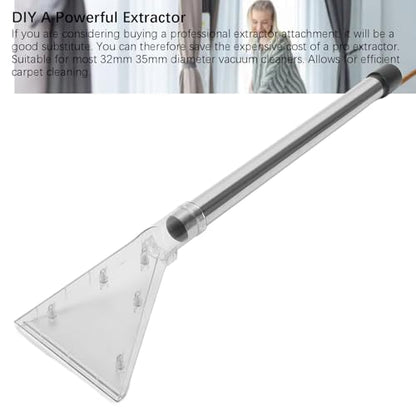 Sorandy Shop Vacuum Extractor Attachment, Carpet Tool Stainless Steel Clear Extractor Attachment for Wet Dry Home Use