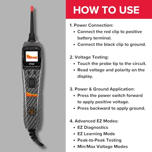 Power Probe 3EZ Circuit Tester with Diagnostic Mode (PP3EZCARBCS) - color: Carb - Limited Edition