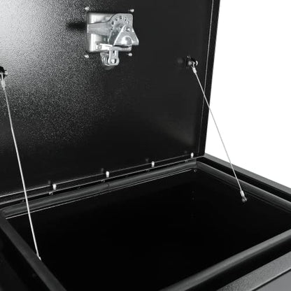 BLACKHORSE-RACING Steel Truck Tool Box,Underbody Heavy Duty Trailer Tongue Truck Box with T-Handle Lock Pick Up Truck Tool Box Storage Organizer - Black24 X18 X18 - size: 24" x 18" x 18"