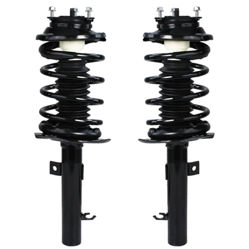 Detroit Axle - 4pc Front Steering Knuckles Kit for 2006-2007 Ford Focus, Steering Knuckles & Wheel Bearing Hubs Struts w/Coil Spring Replacement Suspension Quick Install Ready Struts Shocks Assembly - size: 4QU47690/ Big strut kit