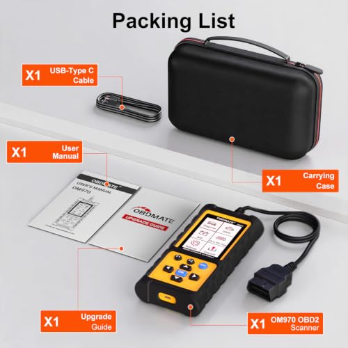 Full-System OBD2 Scanner Car Diagnostic Tool with ABS SRS Transmission Etc | Read & Clear Fault Codes; Read Live Data; Battery Voltage Test; Free Upgrade; Works for Cars and Trucks Since 1996