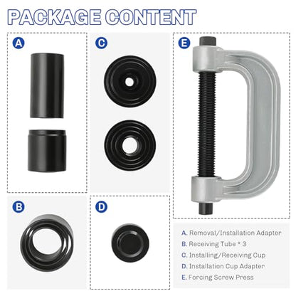 Heavy Duty Ball Joint Press and U Joint Removal Tool Kit | Ball Joint Separator Tool for U Joint and Brake Anchor Pin Tools, for 2WD and 4WD Cars and Light Trucks
