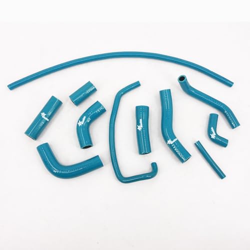 Fit 2006-2020 Yamaha YZF R6 YZFR6 2007 2008 2017 2018 Silicone Radiator Coolant Cooling Hoses Kit 3-Plyer Teal Glow in Dark - color: Teal