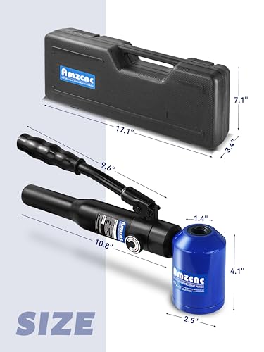 AMZCNC Hydraulic Knockout Hole Punch Driver Kit 1/2 to 2 inch Electrical Conduit Hole Cutter Set KO Tool Kit Metal Sheet Puncher (8TON(1/2"~2")) - size: 8TON(1/2"~2")