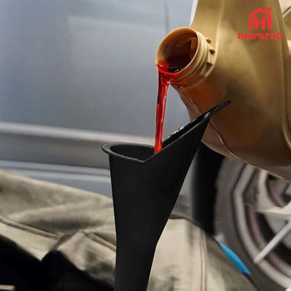 2pcs Long Skinny Neck Oil Funnel for Automotive Transmission Fluid, Multi-Function for Change Car Motorcycle Engine Kerosene Diesel Fuel Lubricant Water Liquids Filling, Thin Nose, Spill Free
