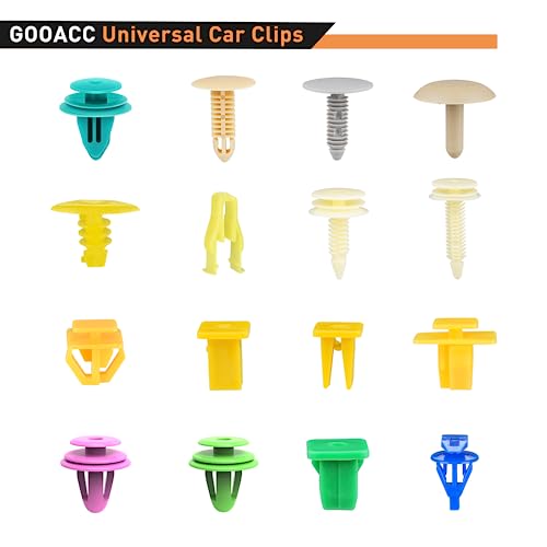 GOOACC 501PCS Universal Car Clips Mixed Auto Bumper Fender Trim Door Panel Shield Engine Cover Retainer Rivet Push Clips with Fastener Remover for GM Ford Chrysler Toyota Lexus Honda Acura Dodge Jeep - color: 500Pcs Mixed Clips + 1 Remover