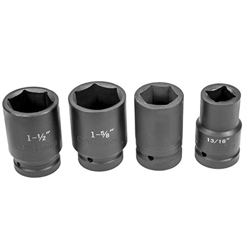 XtremepowerUS Multiplier Torque Wrench Labor Saving Lug Nut Wrench CR-V Socket 4 Socket With Carrying Case for Semi Truck & RVs - style: Multiplier Labor Saving Lug Nut Wrench
