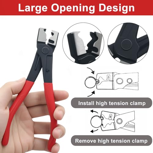 CV Boot Clamp Pliers, Clic R Clamp Pliers with Spring Gate Design & Non-Slip Handles for Automotive EVAP/Fuel System Repairs