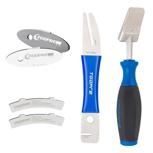6-in-1 Bike Maintenance Kit, Hydraulic Piston Press Bicycle Disc Brake Repair Tool Set for Mountain Bikes & MTB - Includes Piston Press, Rotor Truing Fork, Disc Brake Gap Regulator