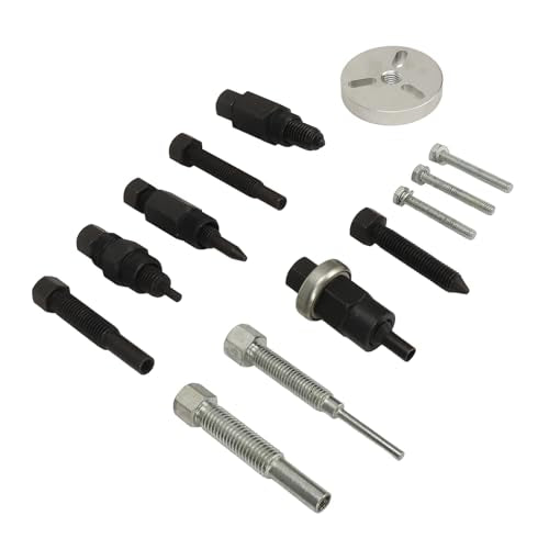 13PCS AC Hub Puller Kit AC Hub Installer Service Tool Set with 2 & 3 Hole Puller Plates Con Removal and Installation Kit with Storage Case for Automotive Repair
