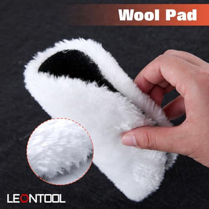 6 Inch Buffing Polishing Pads 6 Pcs Compound Buffing Sponge Pads and Woolen Pads for 150mm Backing Plate, Cutting Polishing Pad Kit for Car Buffer Polisher Compounding, Polishing and Waxing - size: 6 Inch