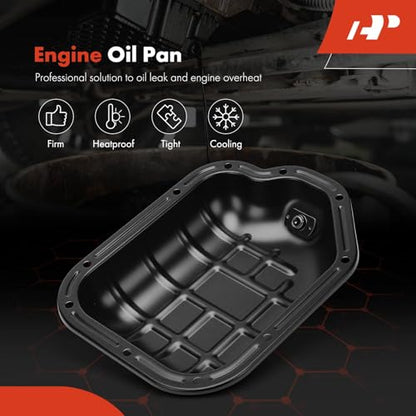 A-Premium Lower Engine Oil Pan Sump with Drain Plug Compatible with Nissan | for Nissan Altima 2002-2006, Maxima 2000-2008, Murano 2003-2007, Quest 2004-2009 & Infiniti I30 2000-2001, I35, 3.0L 3.5L - style: Oil Pan
