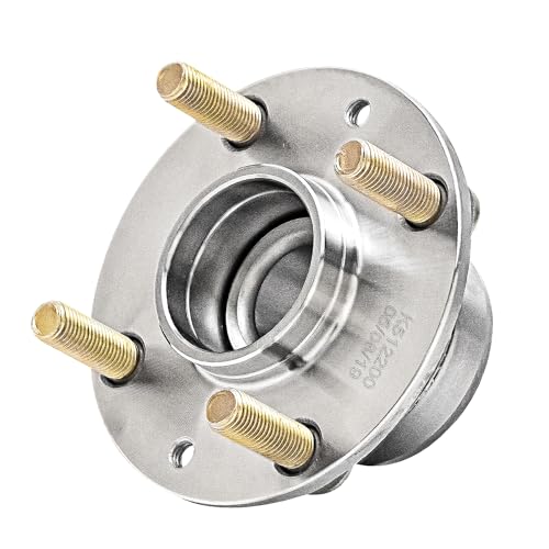 Detroit Axle - Pair Rear Wheel Bearing and Hubs Assembly with 4-Lug for Kia Sephia 1994-2001, Spectra 2000-2004, Non ABS & with Rear Drum Brakes - style: 512200 x2/Pair