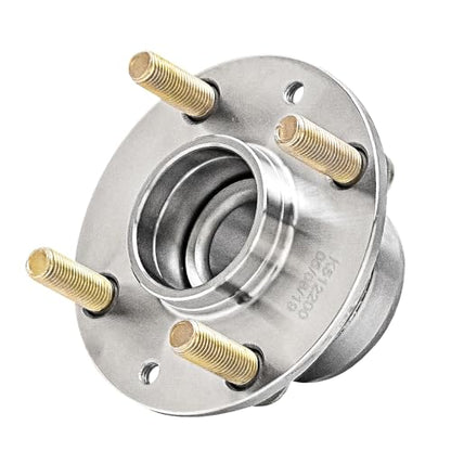 Detroit Axle - Pair Rear Wheel Bearing and Hubs Assembly with 4-Lug for Kia Sephia 1994-2001, Spectra 2000-2004, Non ABS & with Rear Drum Brakes - style: 512200 x2/Pair