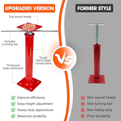 House Jacks for Leveling Crawlspace, 16" - 21" Height Range, 11023 lbs Max Load Capacity, House Floor Jacks Post Pole for Leveling, 2 Pack - size: 16" - 21" (2 Pack)