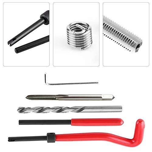 30Pcs Metric Thread Repair Kit, Shkalacar Metric Thread Threaded Inserts Installation Tool compatible with M3 M4 M7 M9 M11 Helicoil Car Pro Coil Tool M4*0.7