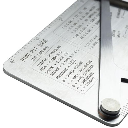 HFS(R) Pipe Pit Welding Gauge Gage Test Ulnar Welder Inspection 0 to 1/2" in 1/64" & .020 Increments - size: Pipe Pit