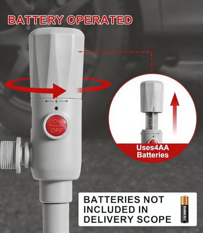 anngrowy Stick Fuel Transfer Pump Battery Powered with Hand Trigger Nozzle, Gas Can Pump Transfer with 2.8 GPM & 53.7" Hose, Portable liquid Transfer Pump for Gasoline, Diesel, Kerosene, Gifts for Men