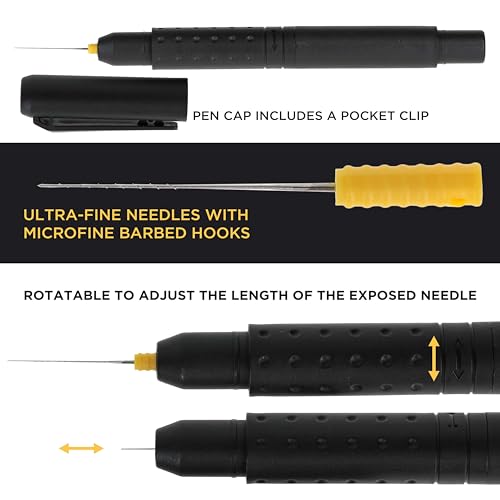 Master Elite Dirt, Dust, and Particle Pick Set with 10-Piece Refill of Barbed Hook Picking Needles - Easily Remove Dust Particles from Wet Paint, Freshly Painted Surfaces, Resin, Auto Finish Coatings