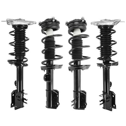 Detroit Axle - FWD Struts Kit for 2017-2021 Jeep Compass [6 Speed] | Front and Rear Struts with Coil Spring Assembly 2018 2019 2020 Replacement Suspension - size: 4Q471410/ 4 Struts