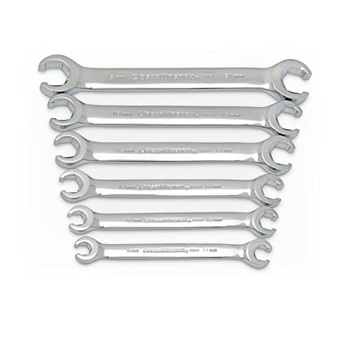 GEARWRENCH 6 Pc. Flare Nut Wrench Set, Metric - 81906 - size: 6-piece kit, style: Metric