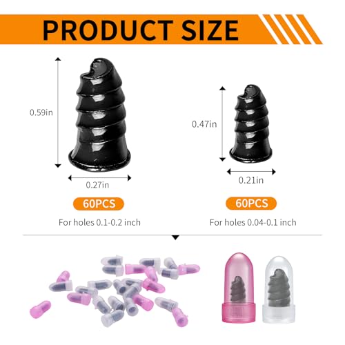 VISRIE 120 PCS Tire Screw Plugs Repair Kit, Tire Repair Screws with Tire Glue & Tool, Fast Self-Service Screw in Tire Plugs Kit for Tires, Car, Truck, Motorcycle, Tractor